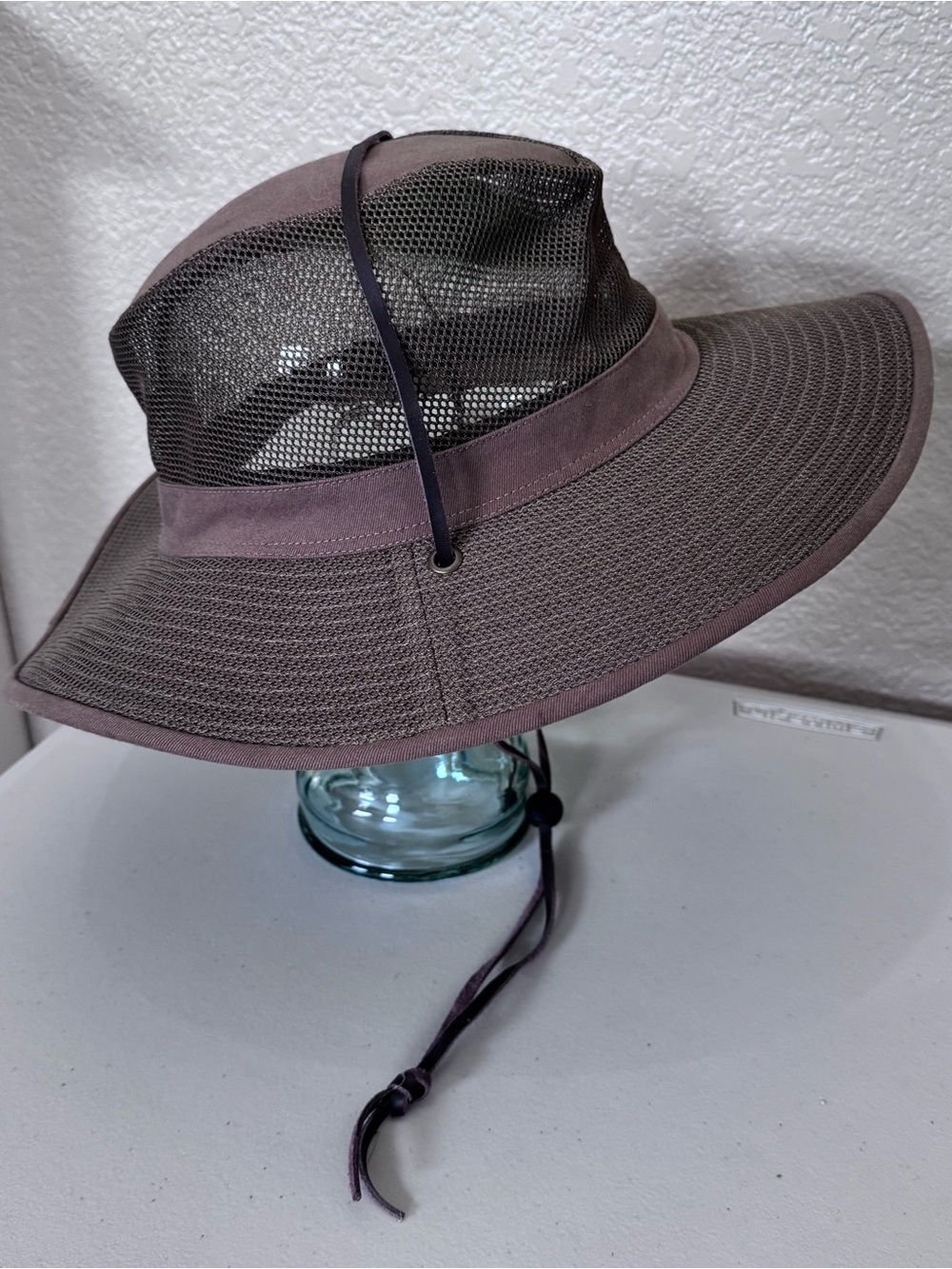 Duluth Trading Crusher Hat Large Brown Mesh Canvas Bucket Sun Drawstring